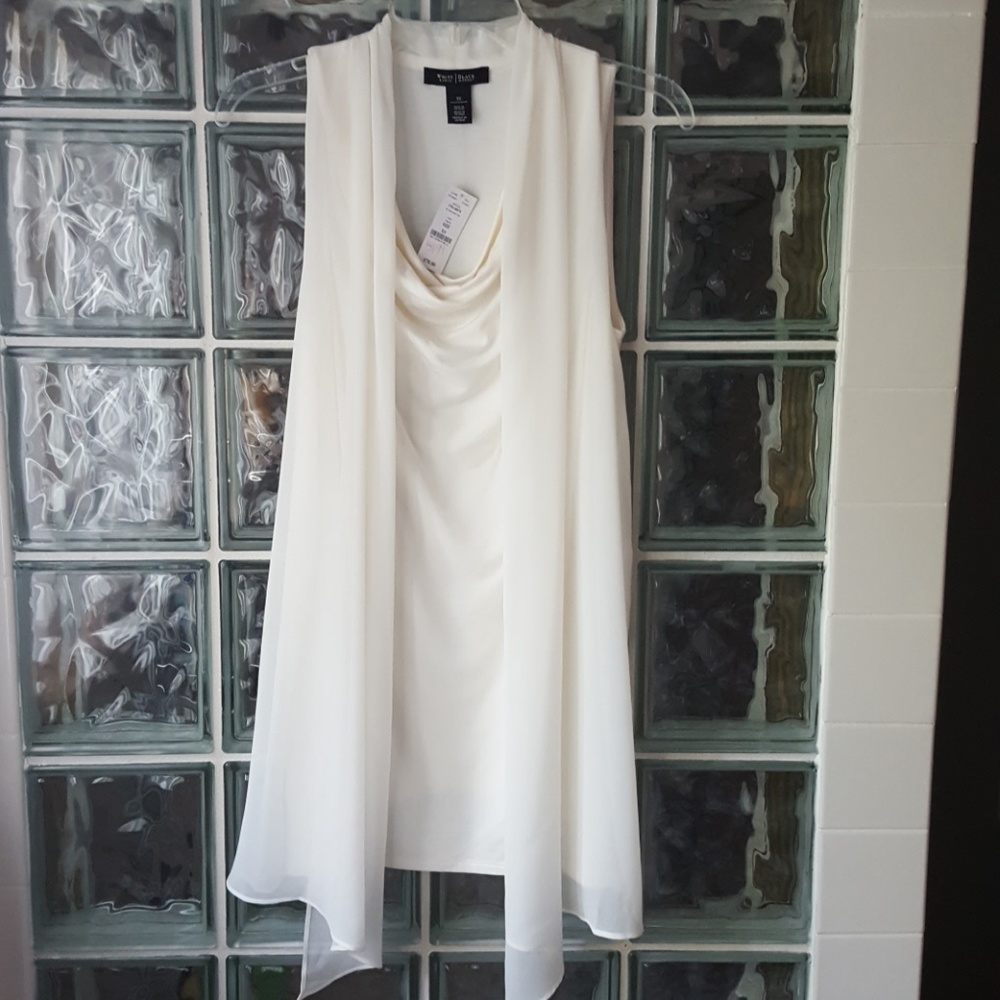 White House Black Market Cream color top